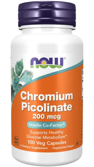 Chromium Picolinate 200mg 100caps Now Foods - Image 1