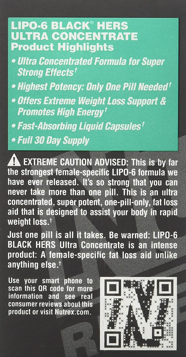 Lipo-6 Ultra Concentrate Hers 60caps Nutrex - Image 4