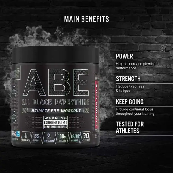 ABE – All Black Everything Pre Workout 30 Servings Applied Nutrition - Image 2