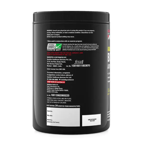 AMP Gold Series BCAA 400gm GNC - Image 2