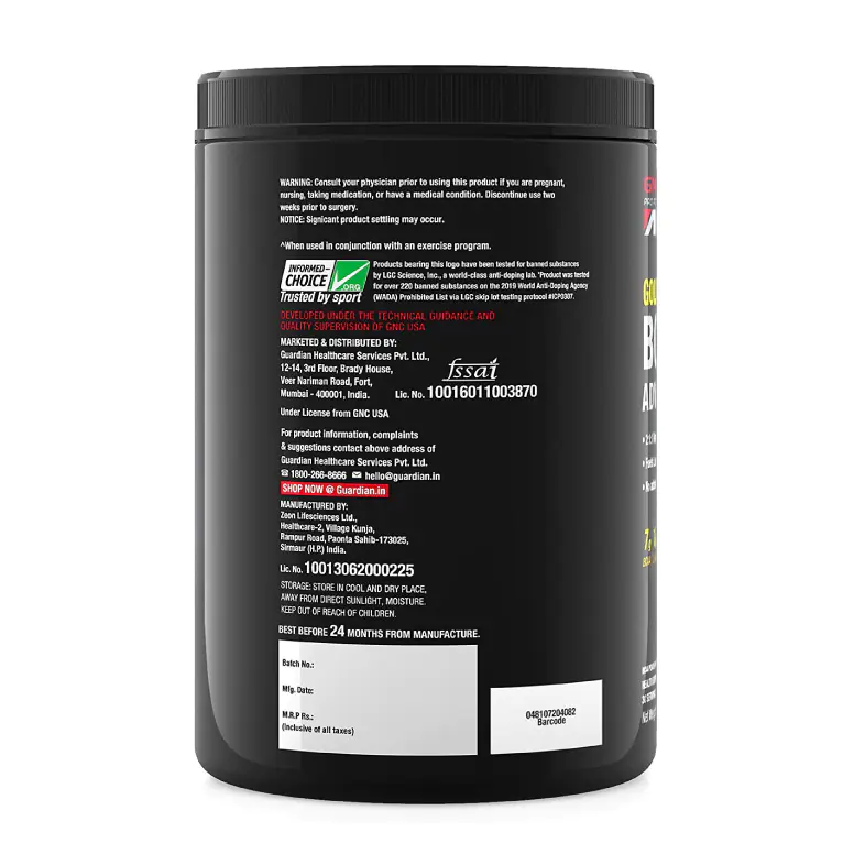 AMP Gold Series BCAA 400gm GNC - Image 2
