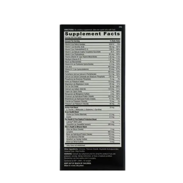 Mega Men One Daily Multivitamin 60caps GNC - Image 2