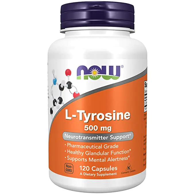 L-Tyrosine 120 Caps Now Foods - Image 1