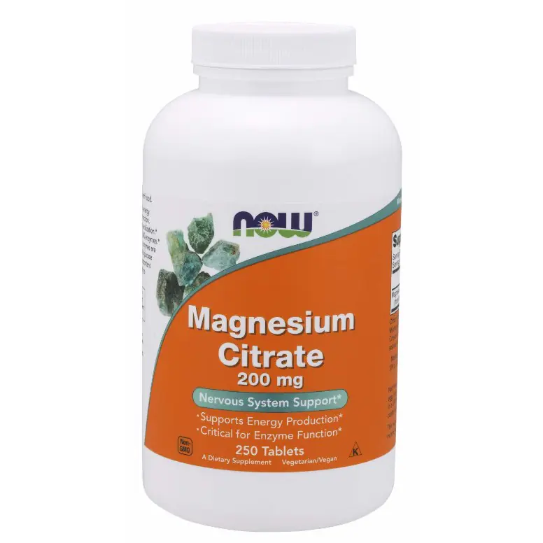 Magnesium Citrate 200mg 250tab Now Foods - Image 1
