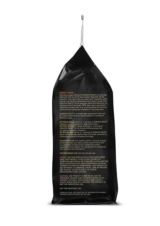 OPTIMUM NUTRITION (ON) Serious Mass Gainer powder (Veg)  Vitamins & Minerals, High Protein High Calorie Weight Gainer with 3gm Creatine - Image 2