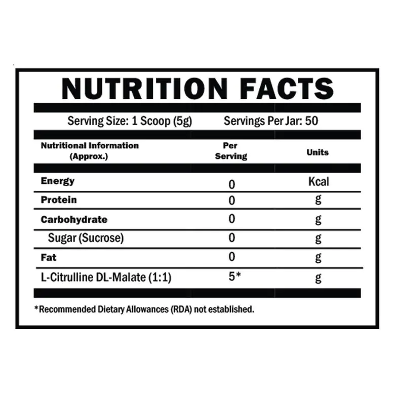 Citrulline Malate 250gm Scitron - Image 2