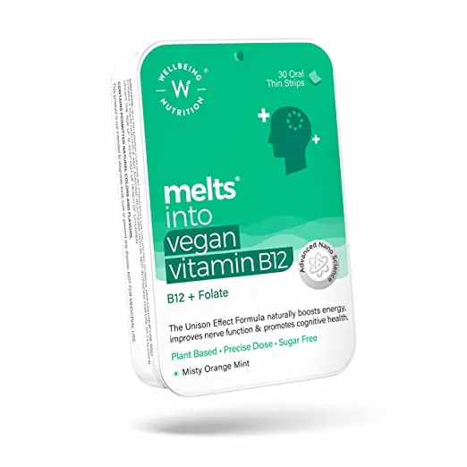 Melts Vegan Vitamin B-12 30strips Wellbeing Nutrition - Image 1