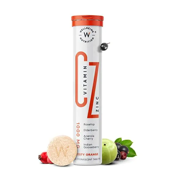 VITAMIN C + ZINC 16 TAB ORANGE WELLBEING NUTRITIO - Image 1