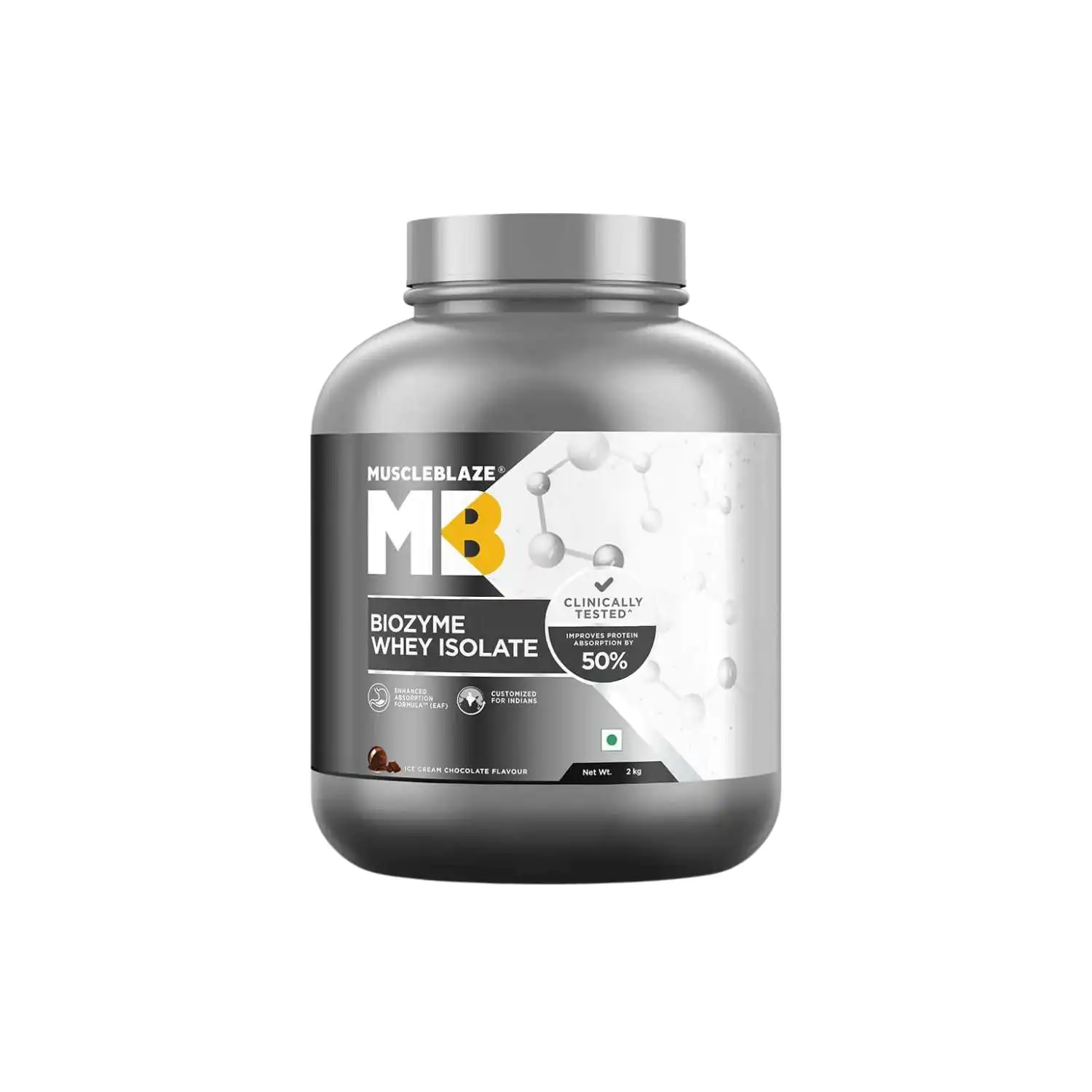 Capture5.png Biozyme Whey Isolate 4.4lbs Ice Cream Chocolate Muscleblaze - Image 1