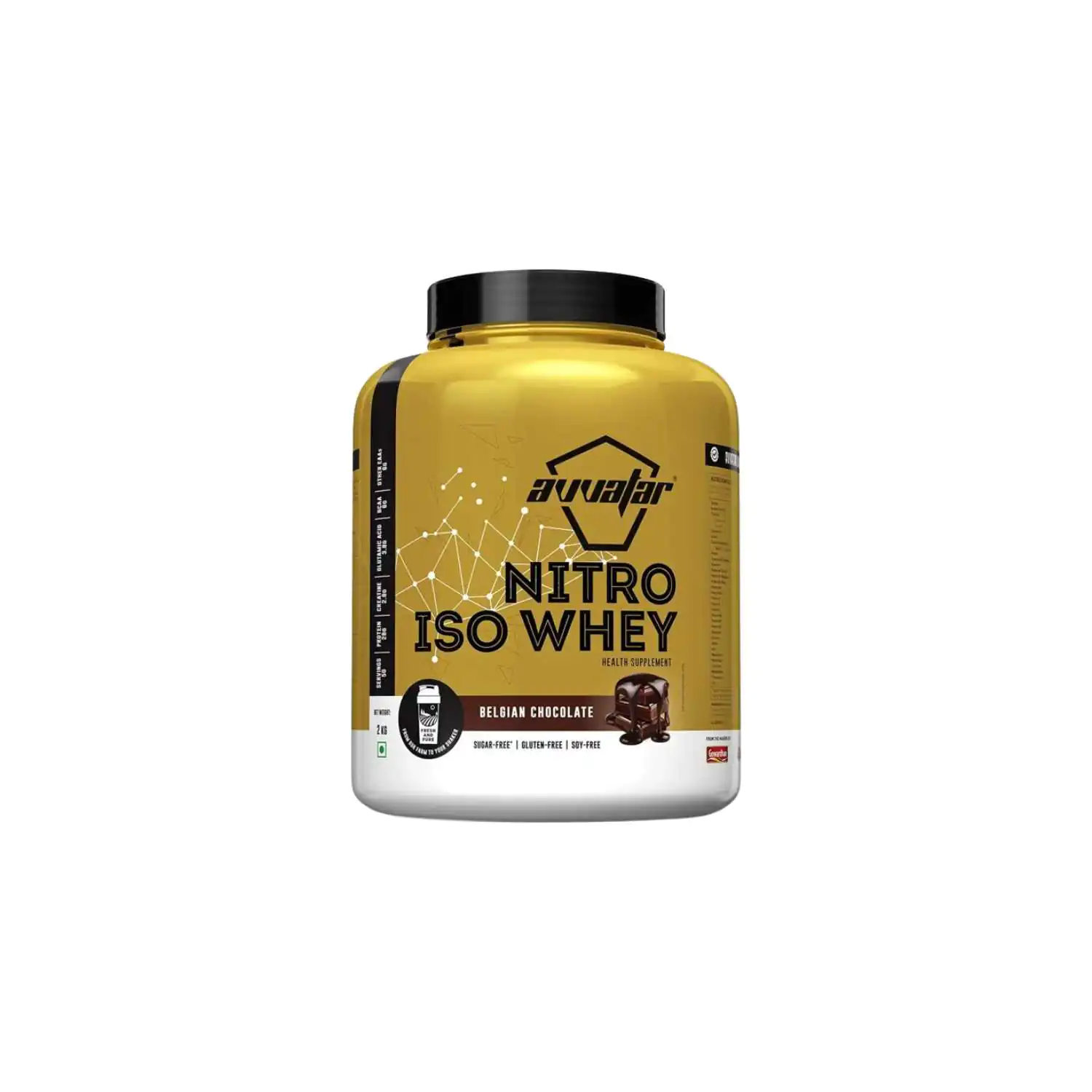 Nitro Iso Whey 2kg Belgian Chocolate Avvatar - Image 1