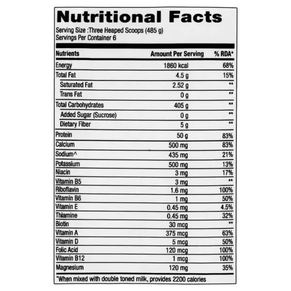 Pro Performance Weight Gainer 3kg Dark Chocolate GNC - Image 2