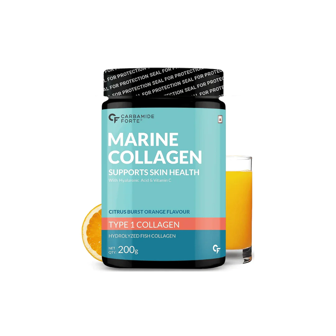 Carbamide Forte Marine Collagen Powder Supplement - for Skin Fish Collagen Powder for Women & Men - 200g Powder - Image 1