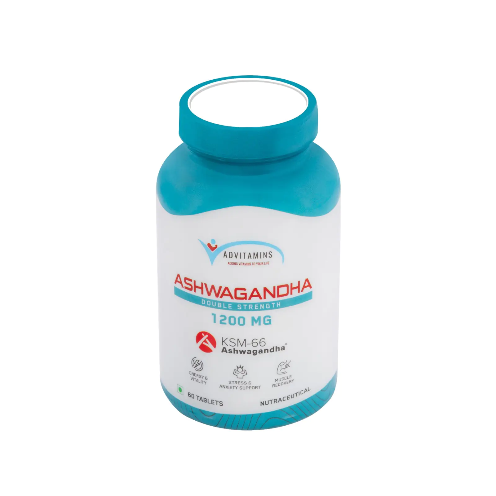Double Strength Ashwagandha 1200mg 60Tab Advitamins Double Strength Ashwagandha 1200mg 60Tab Advitamins - Image 1