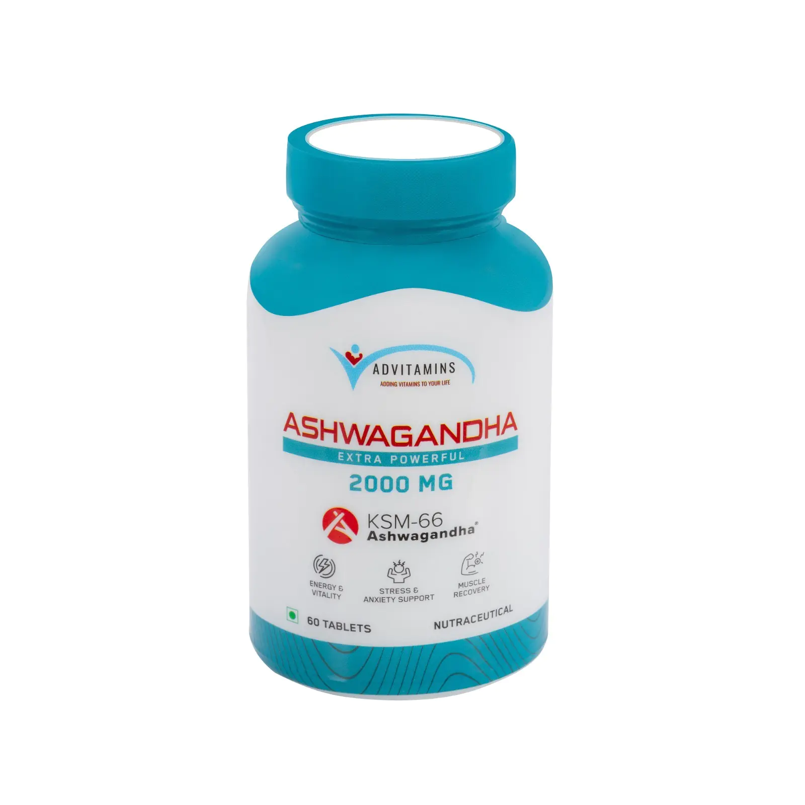 Extra Powerful Ashwagandha 2000mg 60Tab Advitamins - Image 1