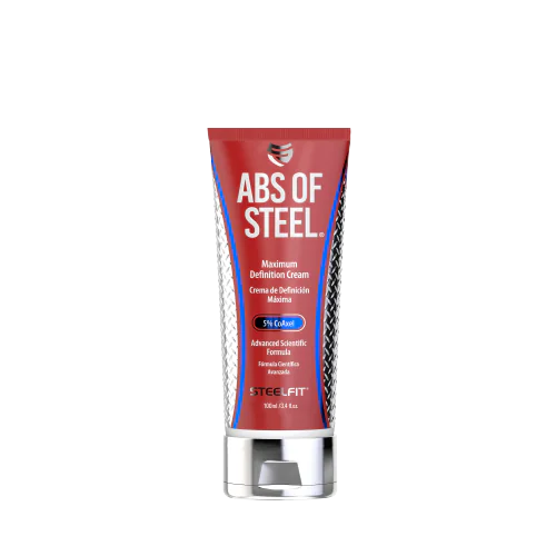 SteelFit Abs of Steel Cream - 3.4 fl oz - Heat-Activated Maximum Definition Abs Sculpting Cream - CoAxel, Coenzyme A + L-Carnitine, Caffeine & Bupleurum Root - Image 1