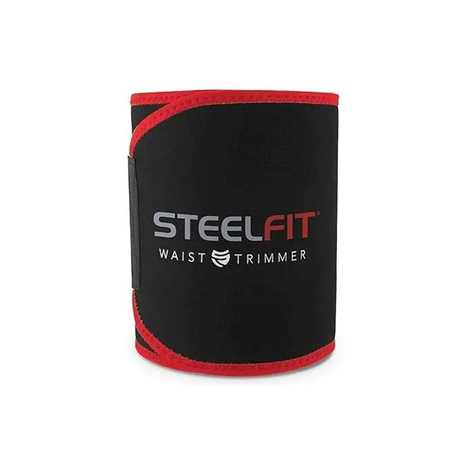 SteelFit Waist Trimmer - Sweat Belt - Increase Circulation - Sweat More - Maximum Fat Burning Capabilities - Burn Calories - Adjustable - Neoprene - Belly Fat Slimming - Stomach Band - Unisex - Image 1