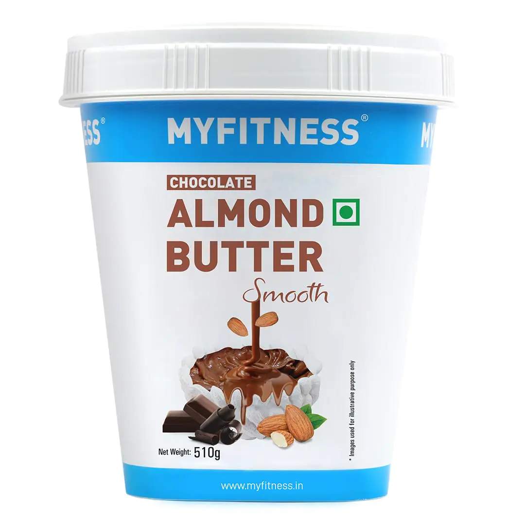 Myfitness chcolate Almond Butter Smooth MYFITNESS Chocolate Almond Butter 510g | 17g Protein | Dark Chocolate | Vegan | Cholesterol Free | Gluten-friendly | Zero Trans-Fat - Image 1
