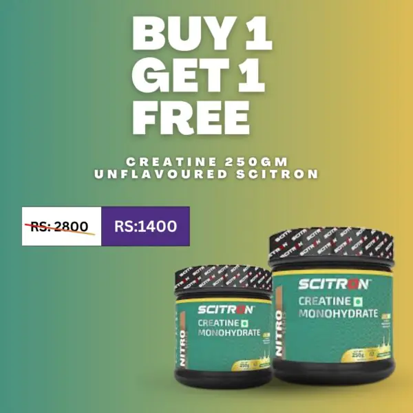 Buy One Get One-Scitron Creatine 250gm - Image 1