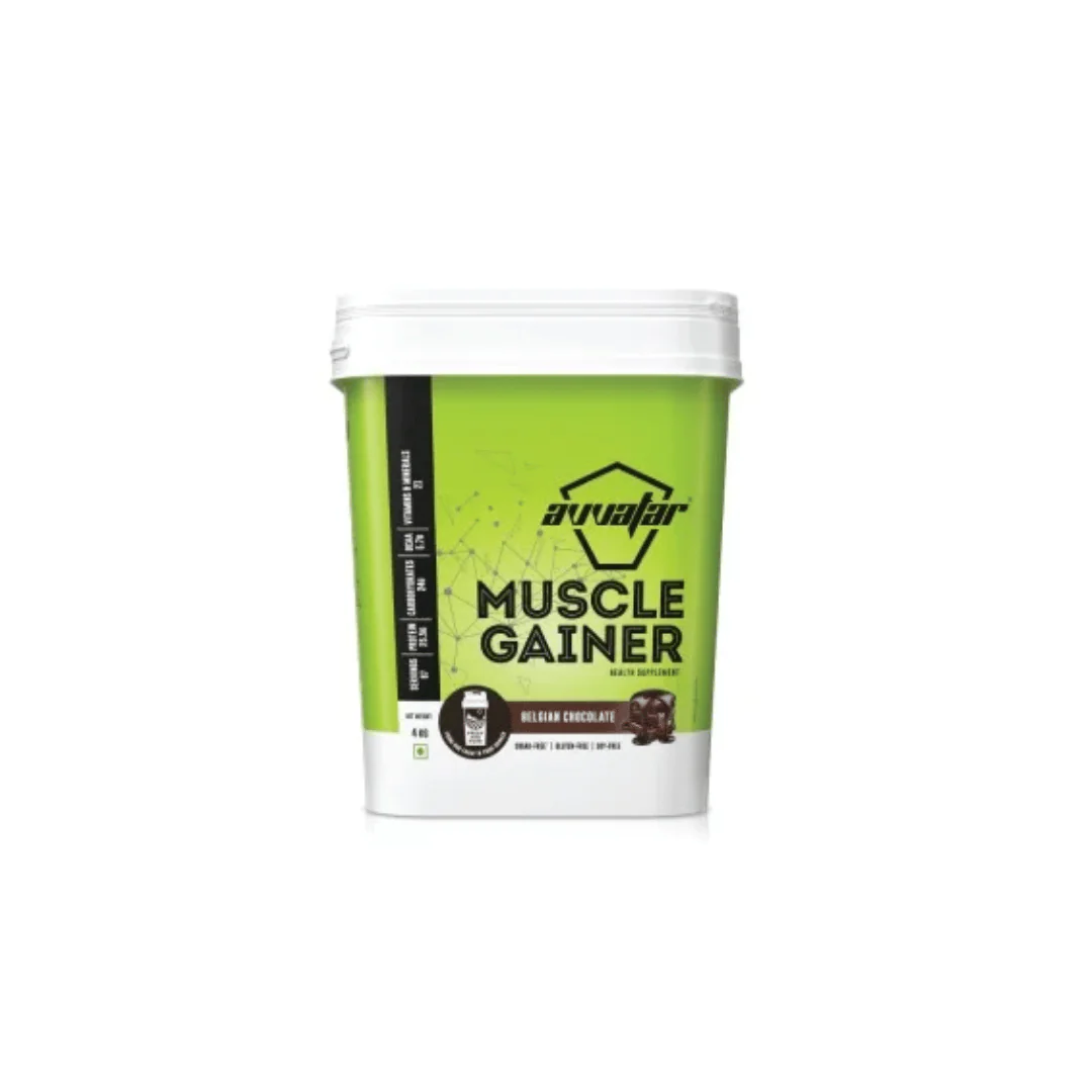muscle gainer green Muscle Gainer 4kg Belgian Chocolate Avvatar - Image 1