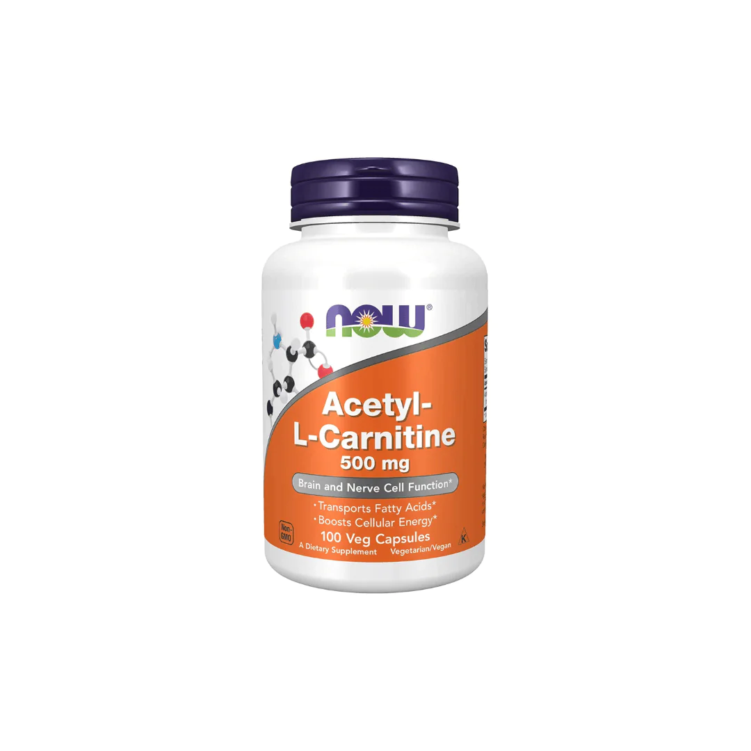 224 ACETYL L-CARN 500MG 100Caps NOW - Image 1