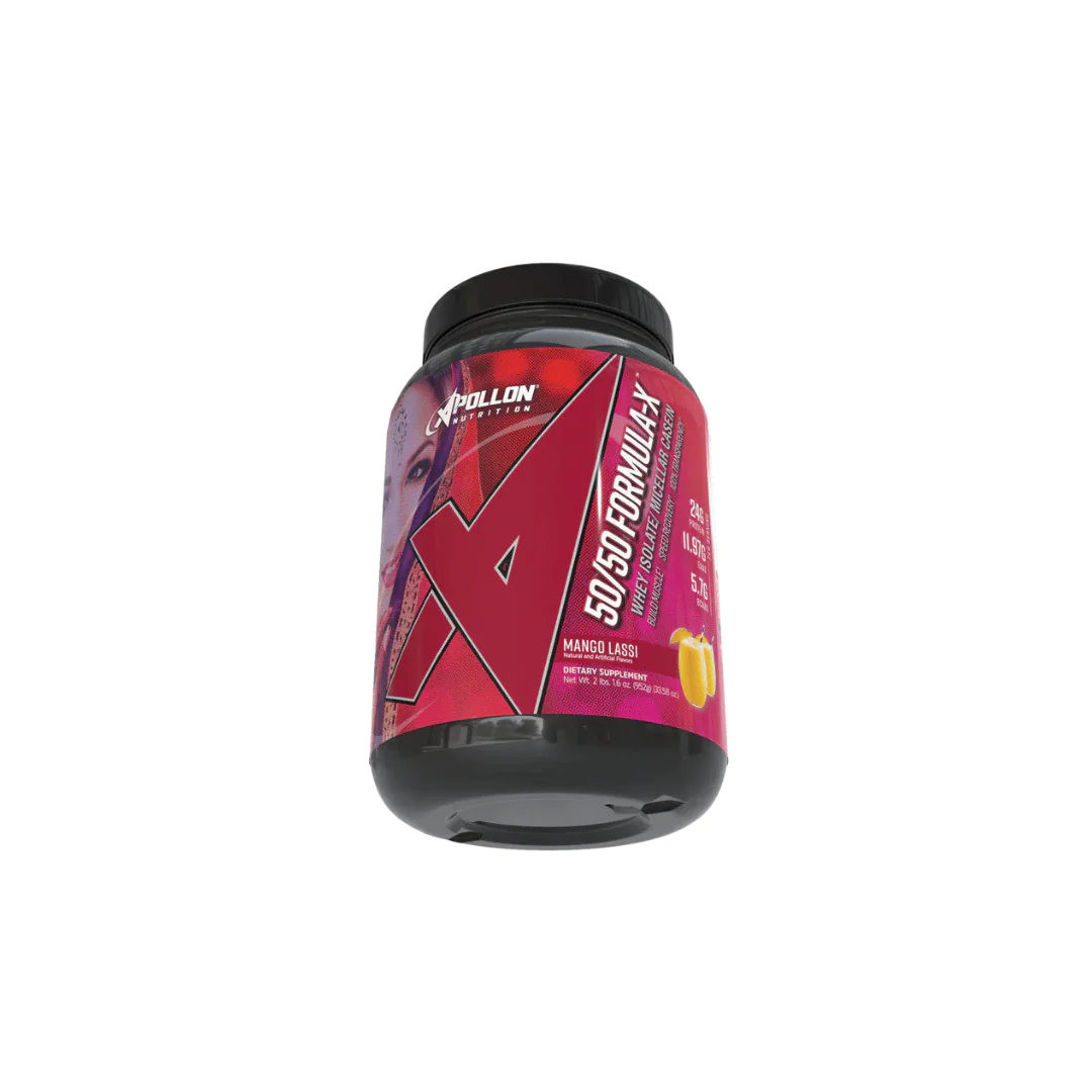 1 50/50 Formula-X Whey Isolate/Micellar Casein 2LB Mango Lassi Apollon Nutrition - Image 1